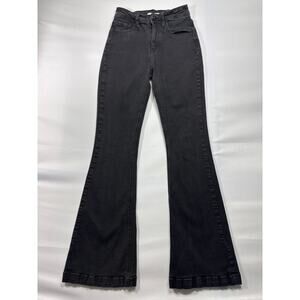 Kancan Signature Women's Kurvy Ultra High Rise Flare Black Jeans - 26 (24x31)